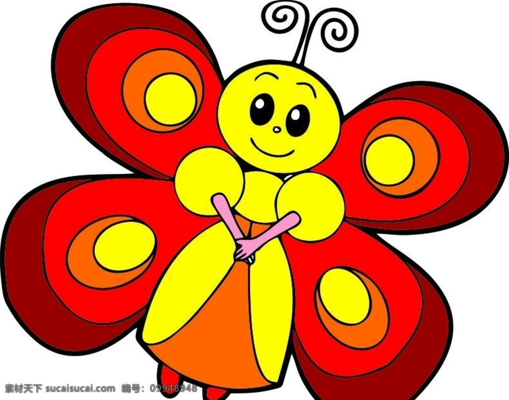 卡通画 蝴蝶 卡通蝴蝶 美丽的蝴蝶 简笔画 卡通素材 矢量图 矢量蝴蝶 个人作品 卡通设计