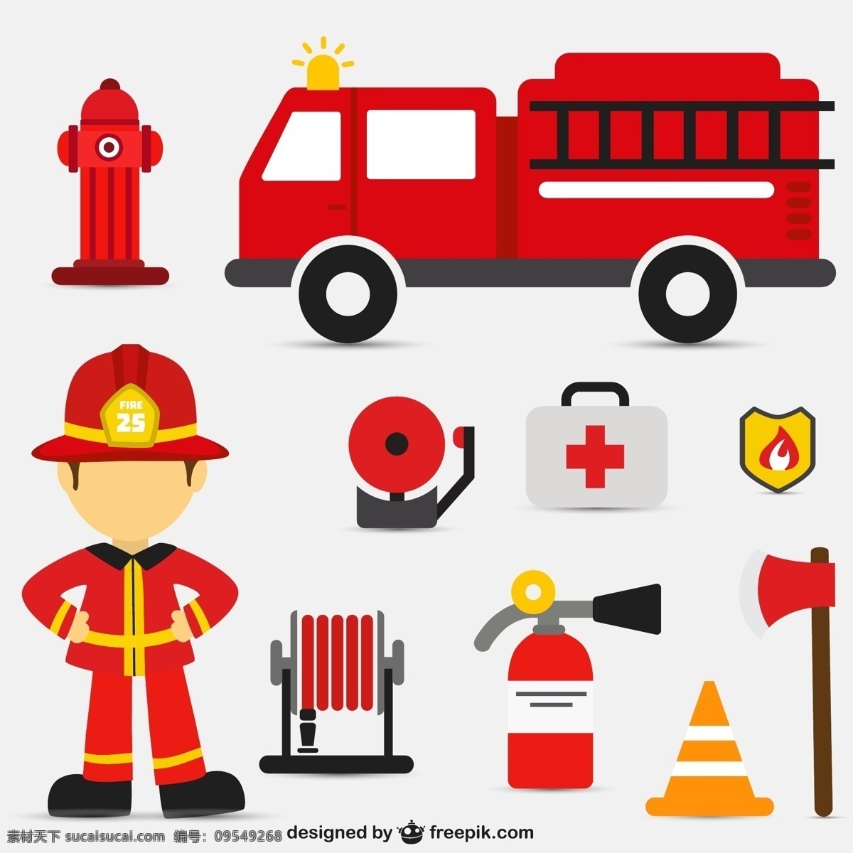 矢量消防员 消防10款 矢量消防素材 消防车 消防员 卡通消防员 图形 矢量趣多多 卡通设计