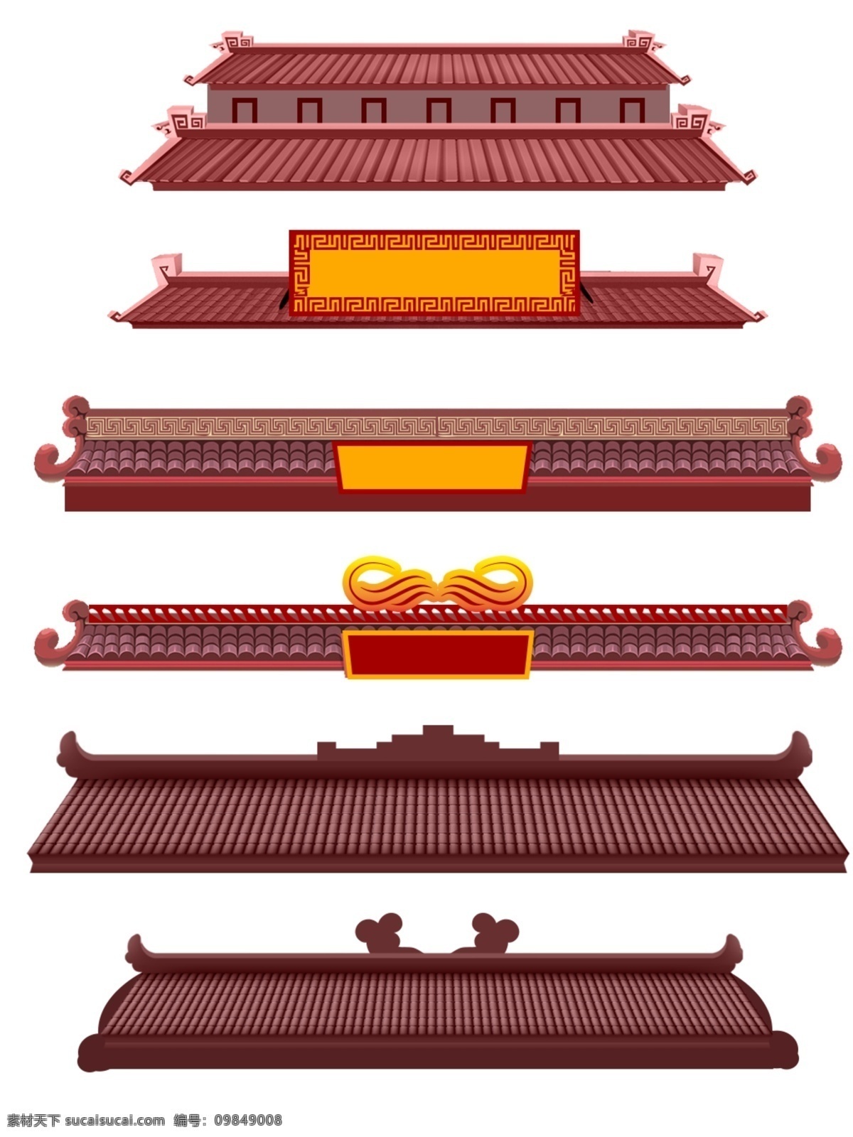 屋檐房檐 房顶 宣传栏 古典 立牌 牌坊 屋檐 矢量图 古典元素