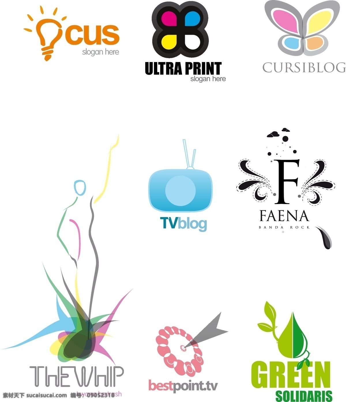 企业 标志 logo 多种 广告 黑色 红色 黄色 蓝色 绿色 人形 圆形 英文 矢量图 其他矢量图