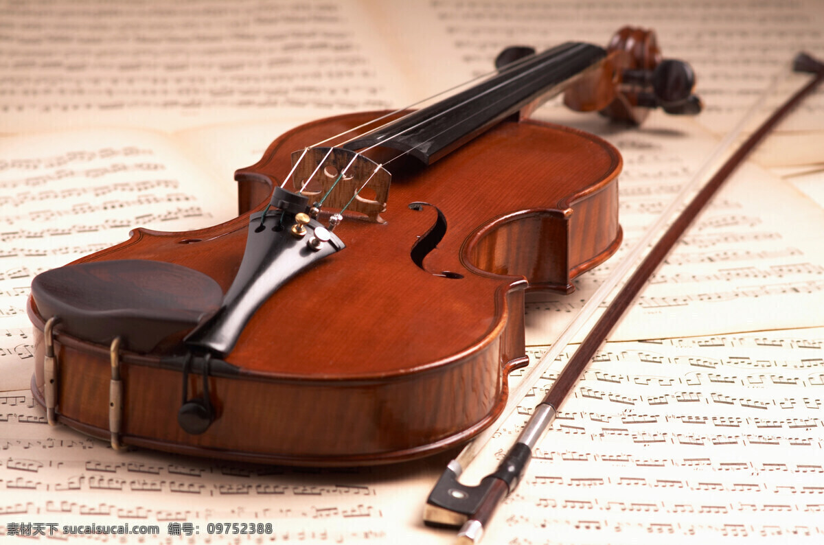 小提琴 音乐 伴奏 乐器 乐谱 五线谱 音符 文化艺术 舞蹈音乐 摄影图库