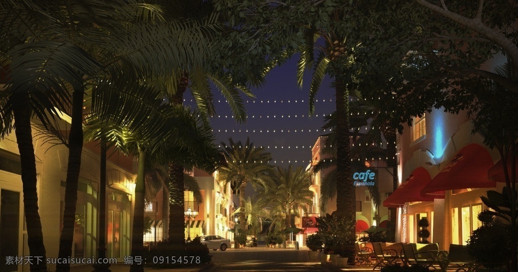街道 夜景 迈阿密 evermotion vray 室外 建筑设计 现代建筑 模型 室内 全 3d设计 室外模型 max