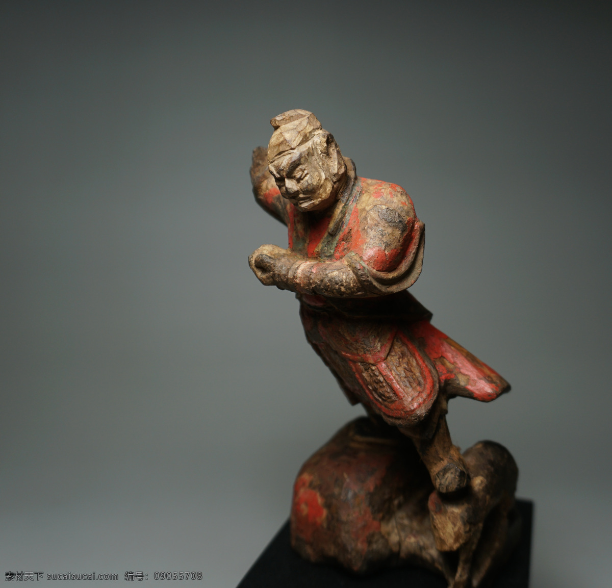 清早期 木雕财神 木雕 造像 财神 清 湖南 文化艺术