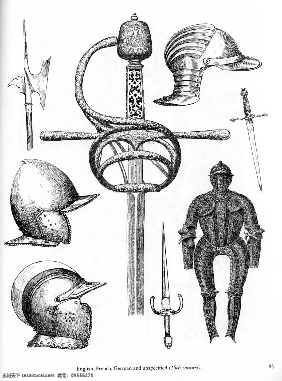 欧洲 古代 兵器 盔甲 欧洲古代 骑士剑 骑士枪 骑士斧头 欧洲骑士文化 传统文化 文化艺术