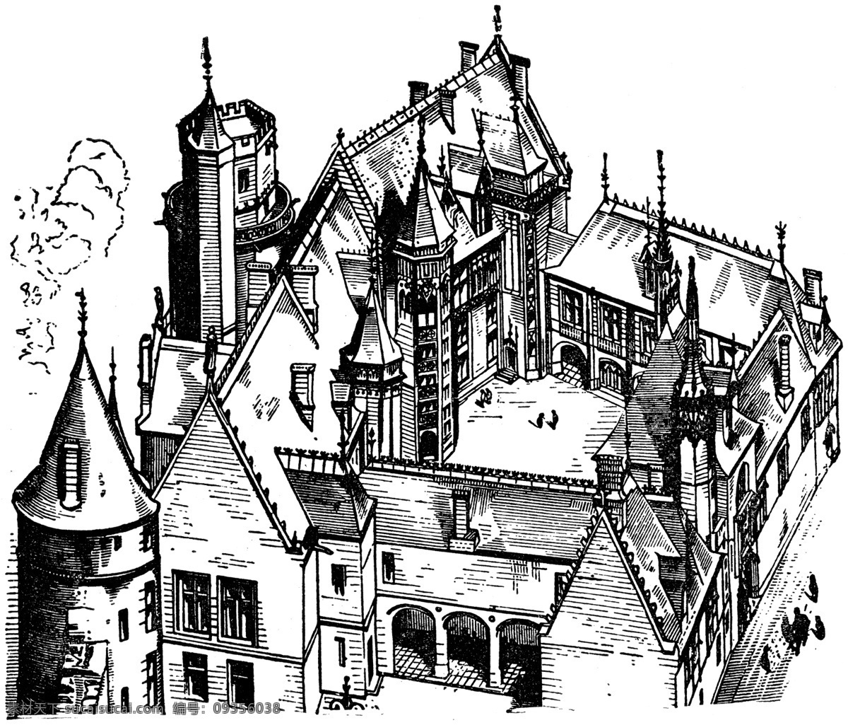 插画 城堡 复古 钢笔画 设计素材 古典绘画 绘画书法 建筑 模板下载 复古钢笔画 欧式 文化艺术 插画集