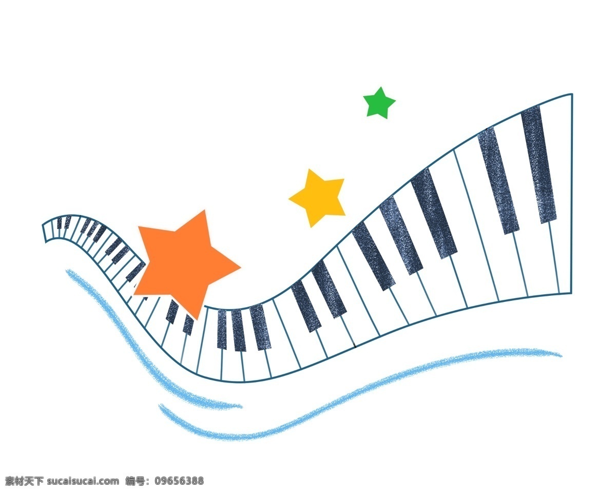 弹奏 钢琴 卡通 插画 卡通插画 钢琴插画 弹奏钢琴 音乐伴奏 琴声 琴键 闪闪的星星 黑白的琴键