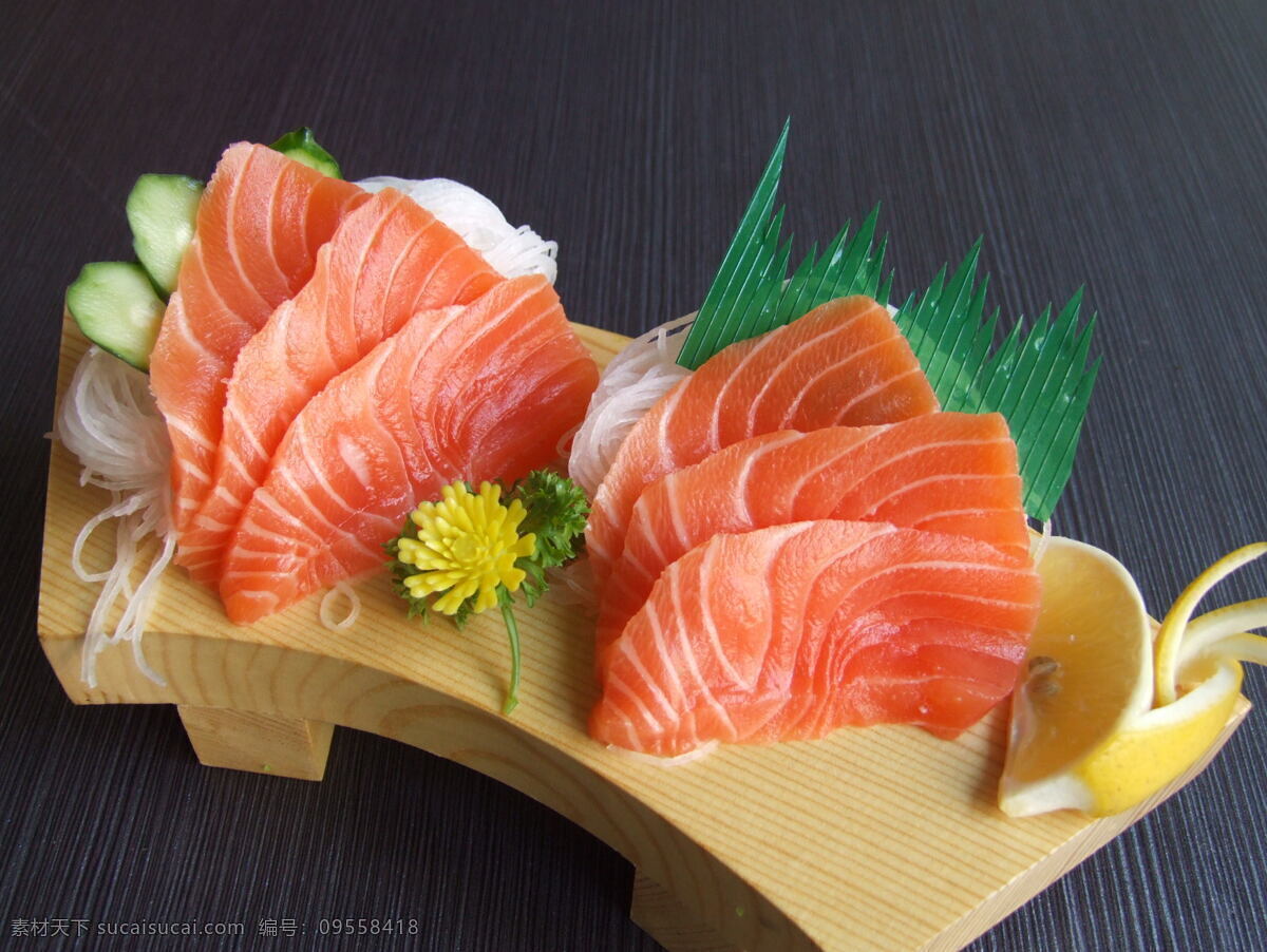 日本料理 三文鱼刺身 餐饮美食 西餐美食 摄影图库