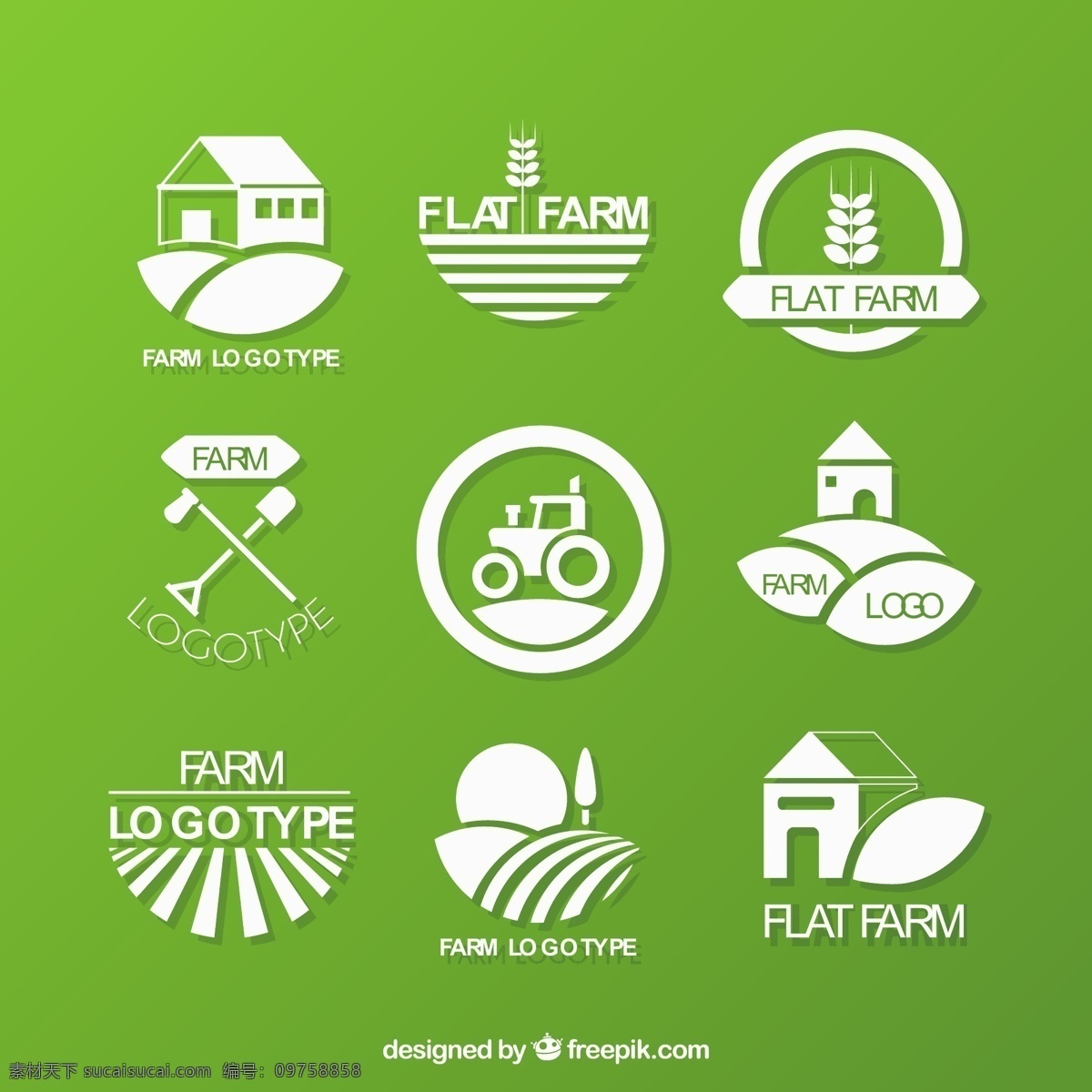 生态农场标识 标识 商业 自然 农场 景观 地势平坦 蔬菜 生态 企业 有机 公司 品牌 环境 身份 拖拉机 农民 白色 符号
