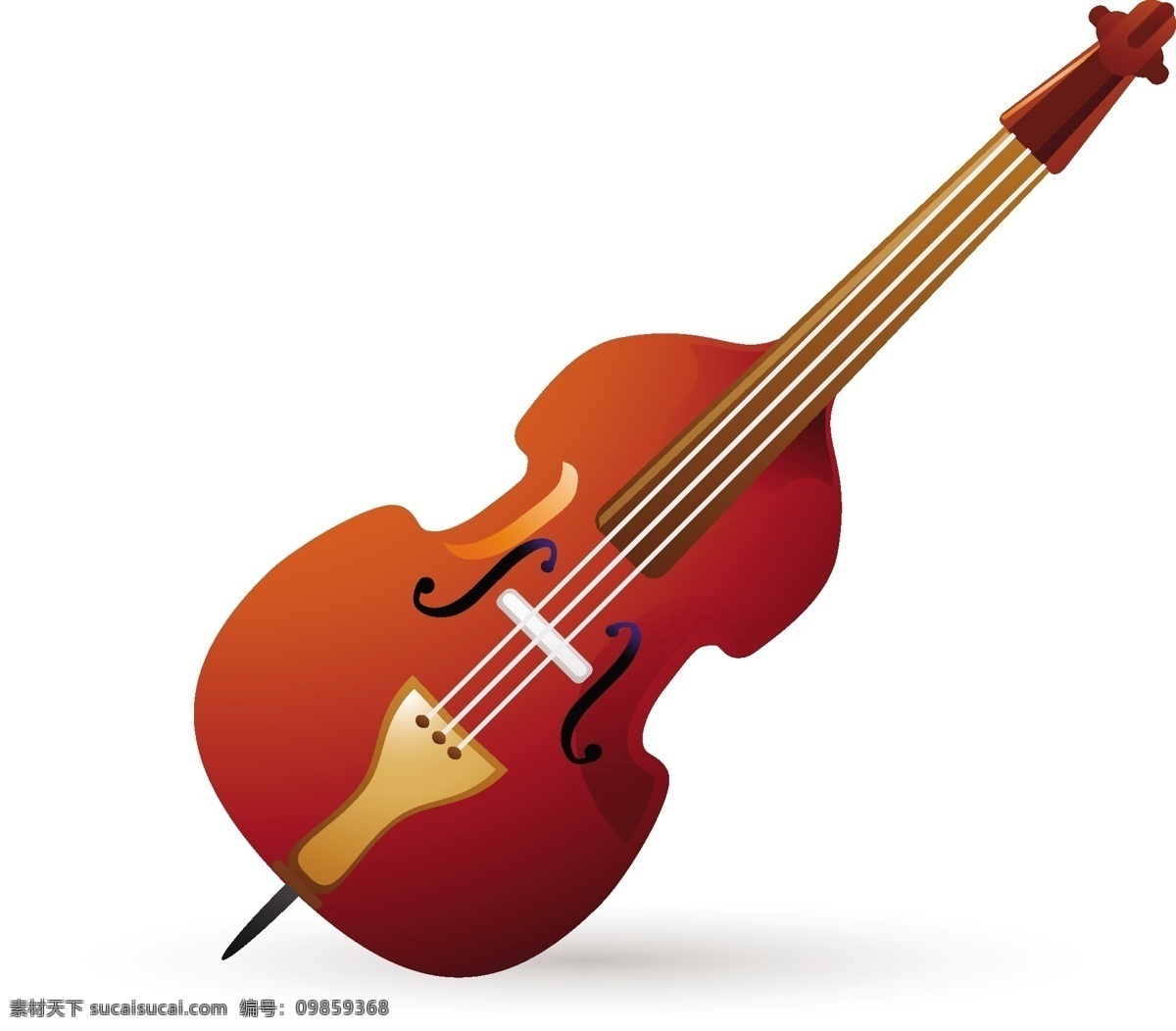 大提琴 演奏 轻音乐 图标 白色