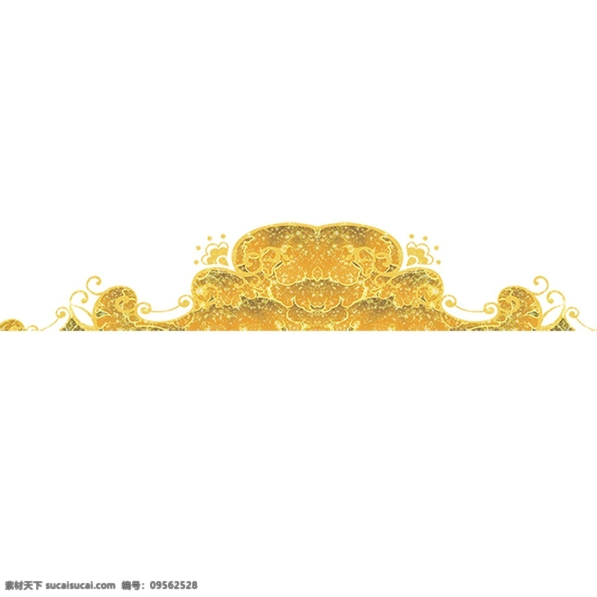 金色 创意 祥云 元素 光泽 质感 弧度 弯曲 气体 装饰 电商