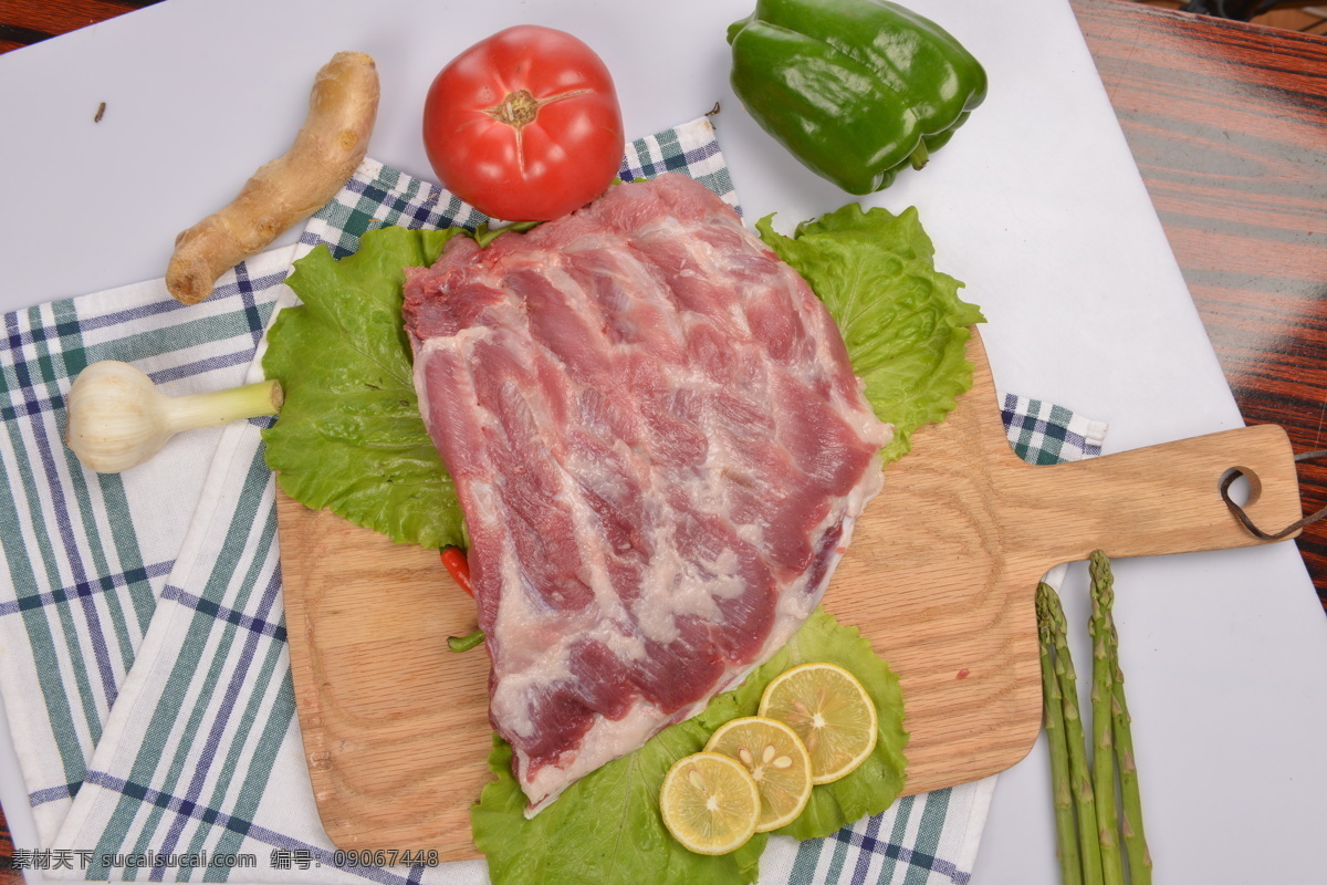 排骨 鲜肉 猪肉 生肉 肉 瘦肉 食品食材原料 餐饮美食 食物原料