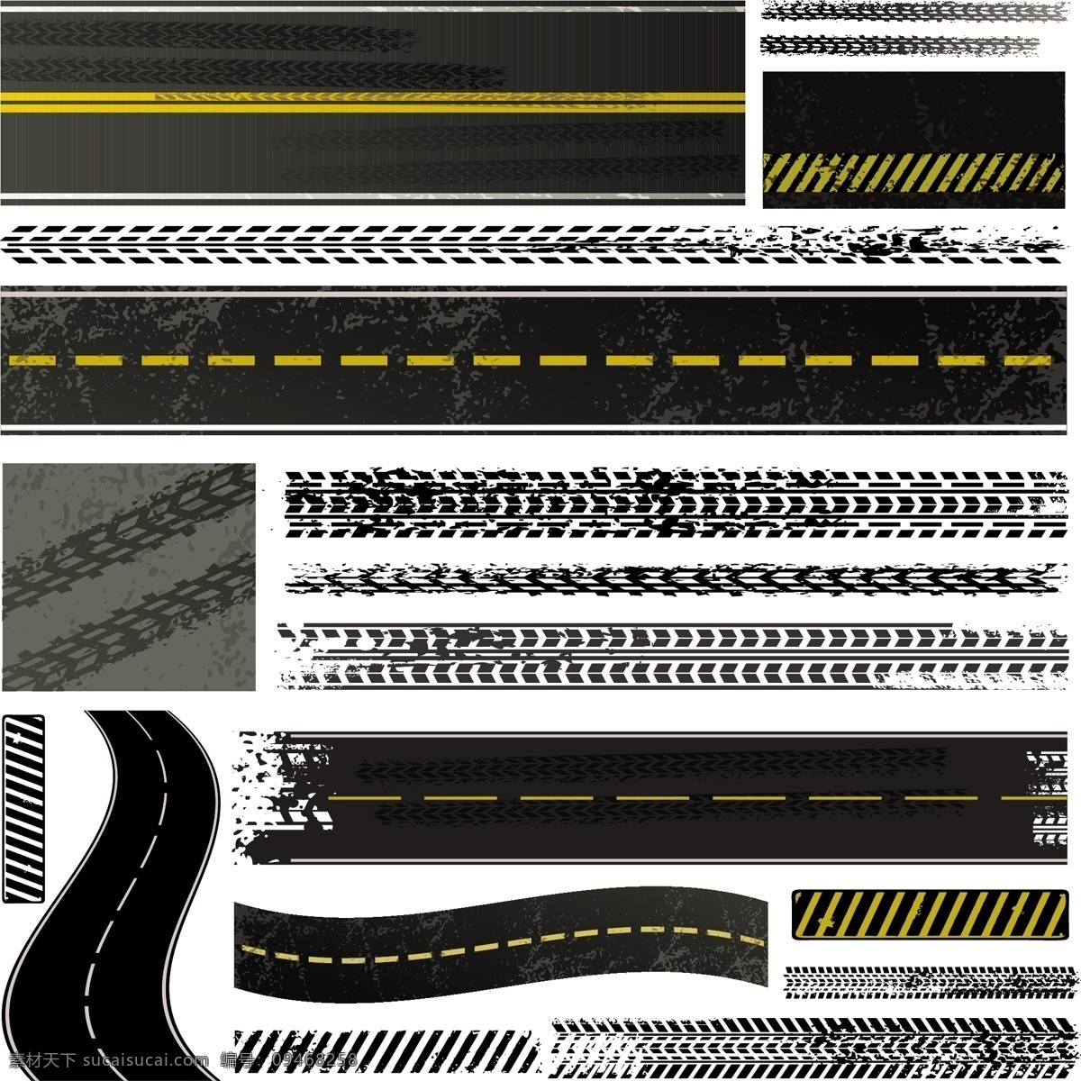 轮胎痕迹 公路道路 轮胎 痕迹 压印 公路 道路 马路 纹理 背景 底纹 矢量素材 其他矢量 矢量
