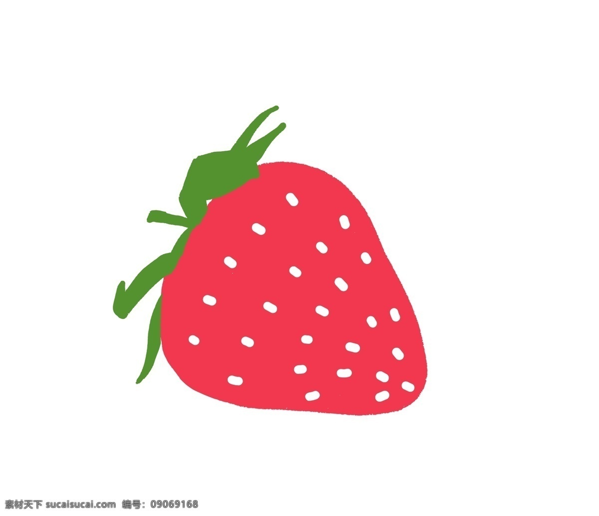 水果 红色草莓 水果店素材 水果海报素材 微信配图 手绘草莓 扁平风草莓 生物世界