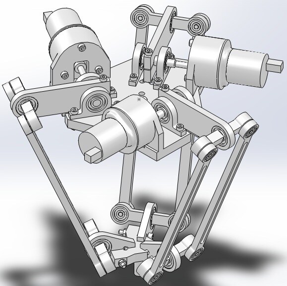 三角洲 robot2 机器人 solidworks 并行 3d模型素材 电器模型