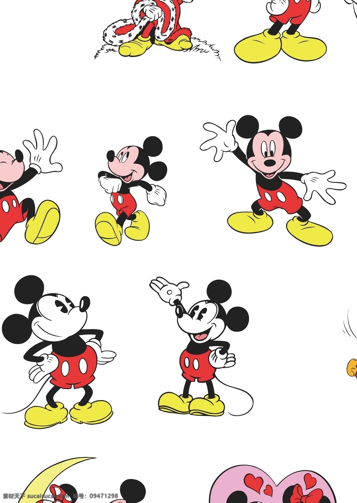 米老鼠 唐老鸭 迪士尼 卡通 服装印花 米奇矢量 布鲁托 动漫动画 动漫人物 米尼