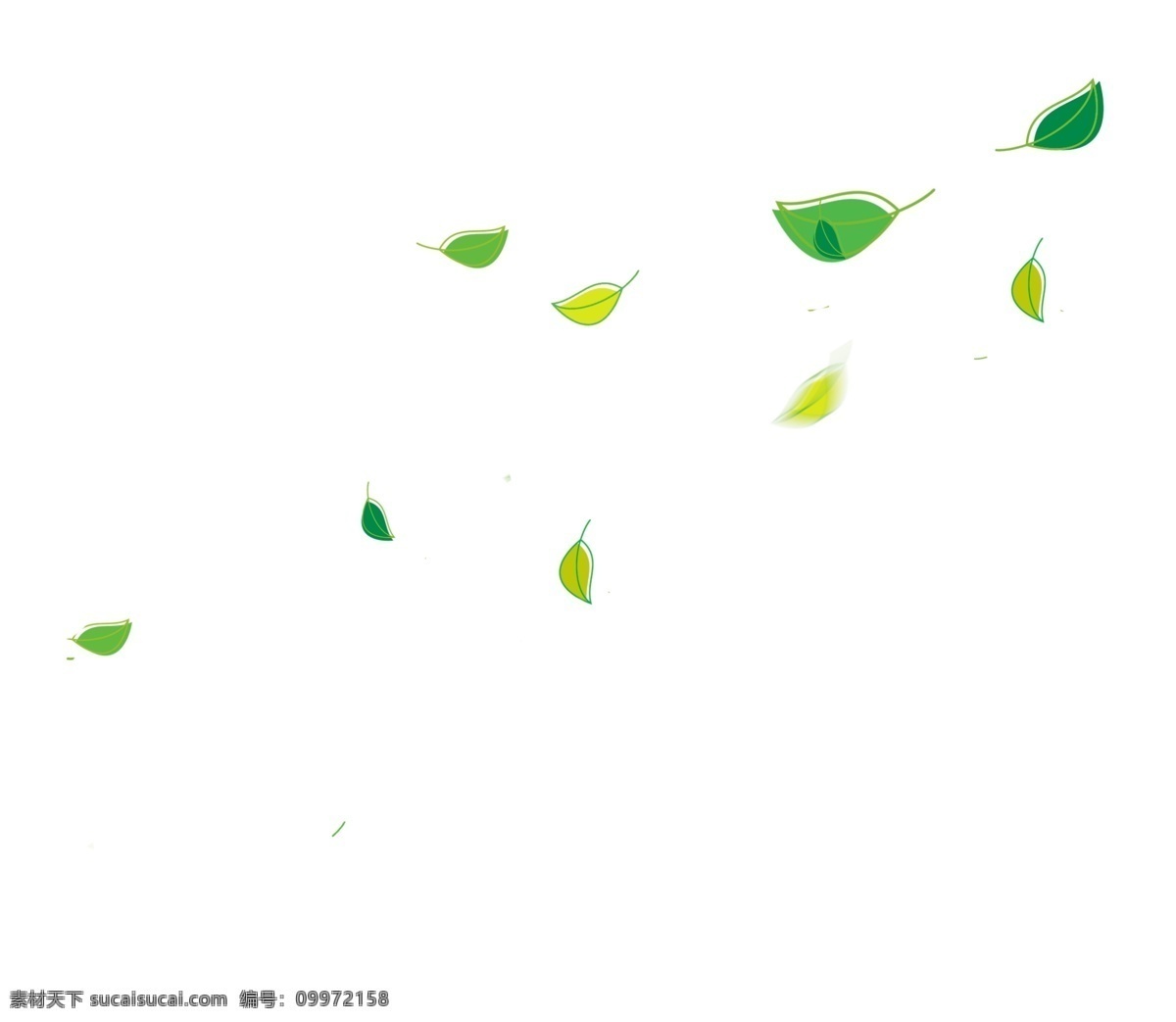 树叶 飘落 树叶子 飘下 花纹 底纹 时尚 绿色 素材文件 分层 源文件
