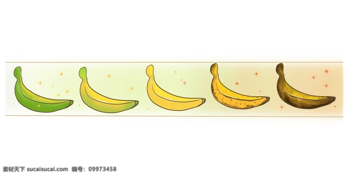 卡通 香蕉 分割线 插画 水果分割线 分割线插画 卡通分割线 创意分割线 香蕉分割线 分割线装饰