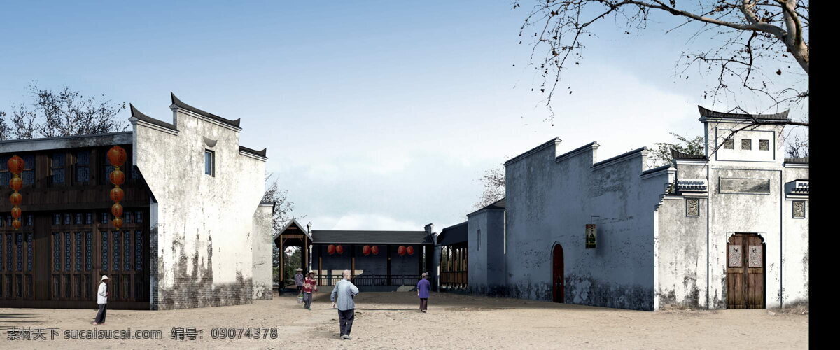复古 房屋建筑 效果 房产设计 建筑效果图 3d 效果图 建筑设计 景观设计 环艺设计 环境设计 园林景观 环境家居