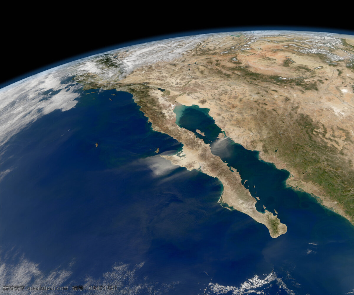下加利福尼亚 卫星 地图 鸟瞰图 上帝之眼 nasa 自然景观 自然风景