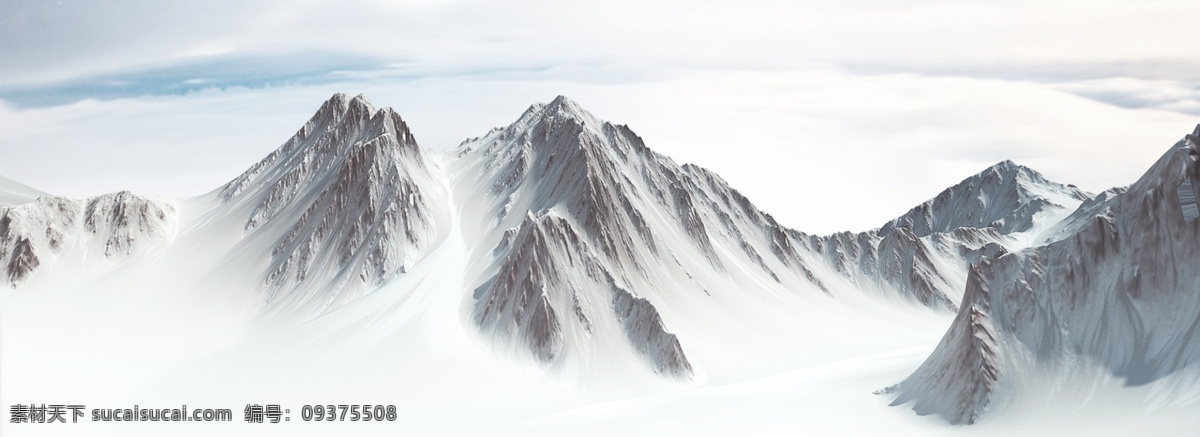 c4d 冰雪 山峰 背景 冰 夏日 夏季 解暑 降暑 夏天 电商 雪景