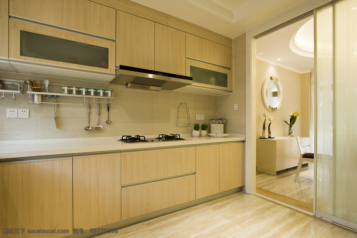小 户型 简 欧 厨房 米黄色 橱柜 装修 效果图 小户型 简欧 厨房装修