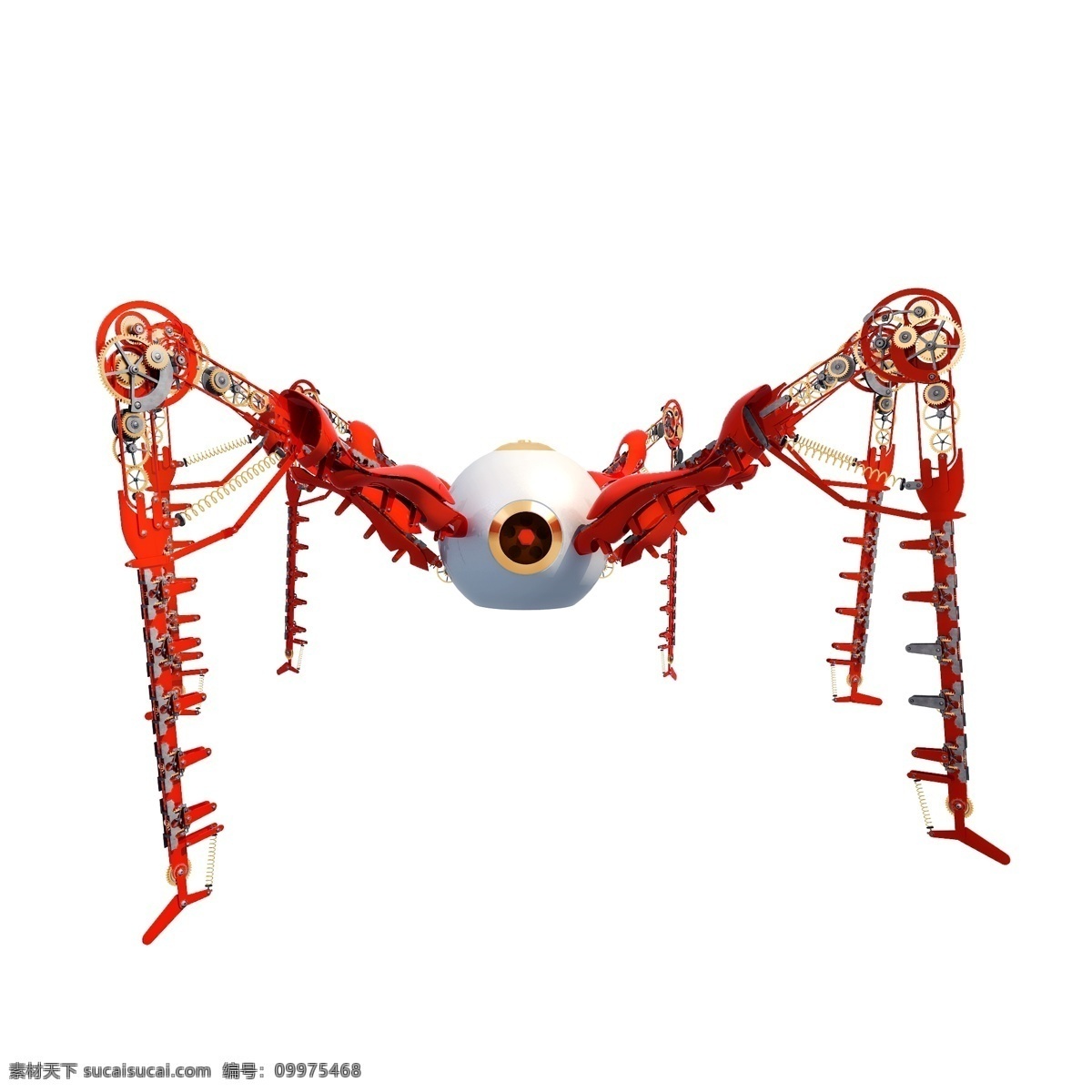 精致 科幻 机器人 图 立体 仿真 蜘蛛 螃蟹 武器 质感 金属 机械 创意 套图 png图