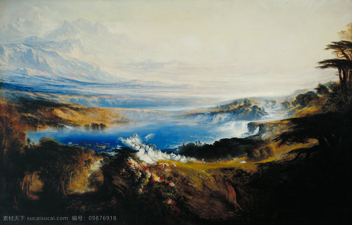 天神 白云 高山 绘画书法 文化艺术 仙女 宗教油画 19世纪油画 家居装饰素材