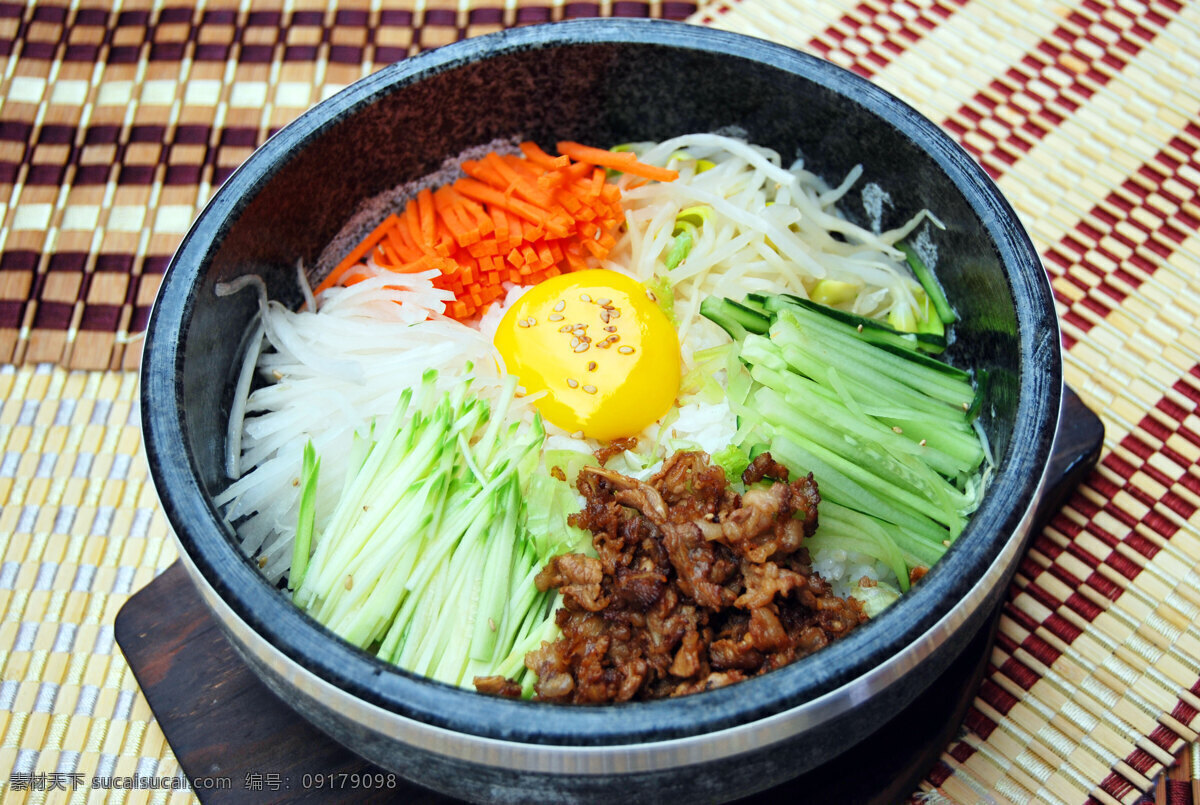 牛肉石锅拌饭 韩国料理 传统料理 牛肉 石锅拌饭 传统美食 餐饮美食