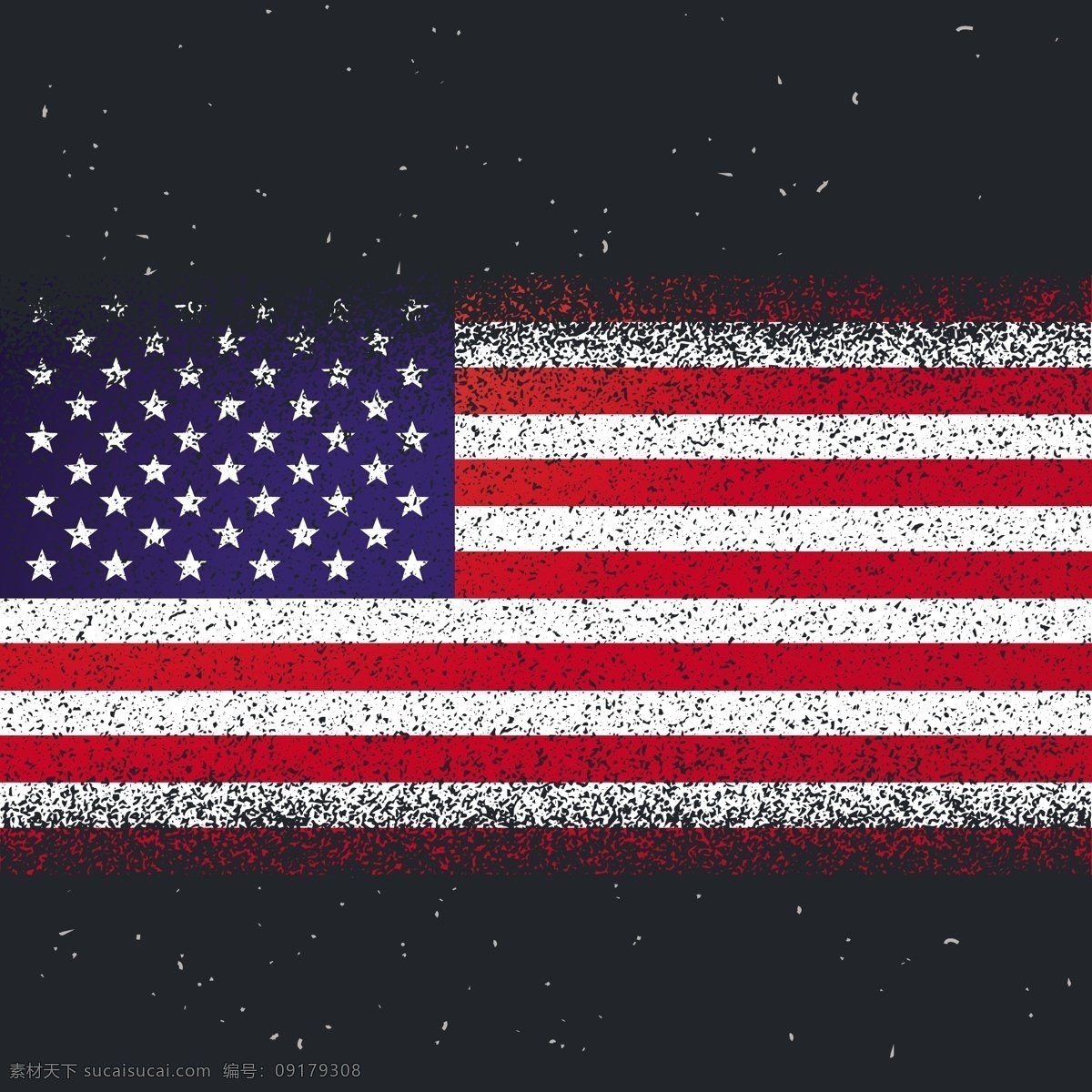 美国 国旗 矢量 矢量国旗 黑色