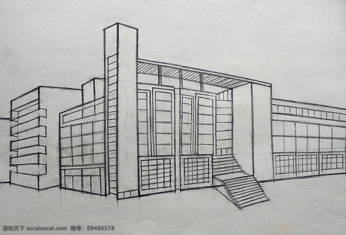 教学楼 环境设计 建筑设计 结构素描 学生 学校 学习看书 装饰素材