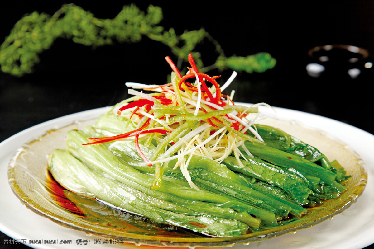 白灼油麦菜 美食 传统美食 餐饮美食 高清菜谱用图