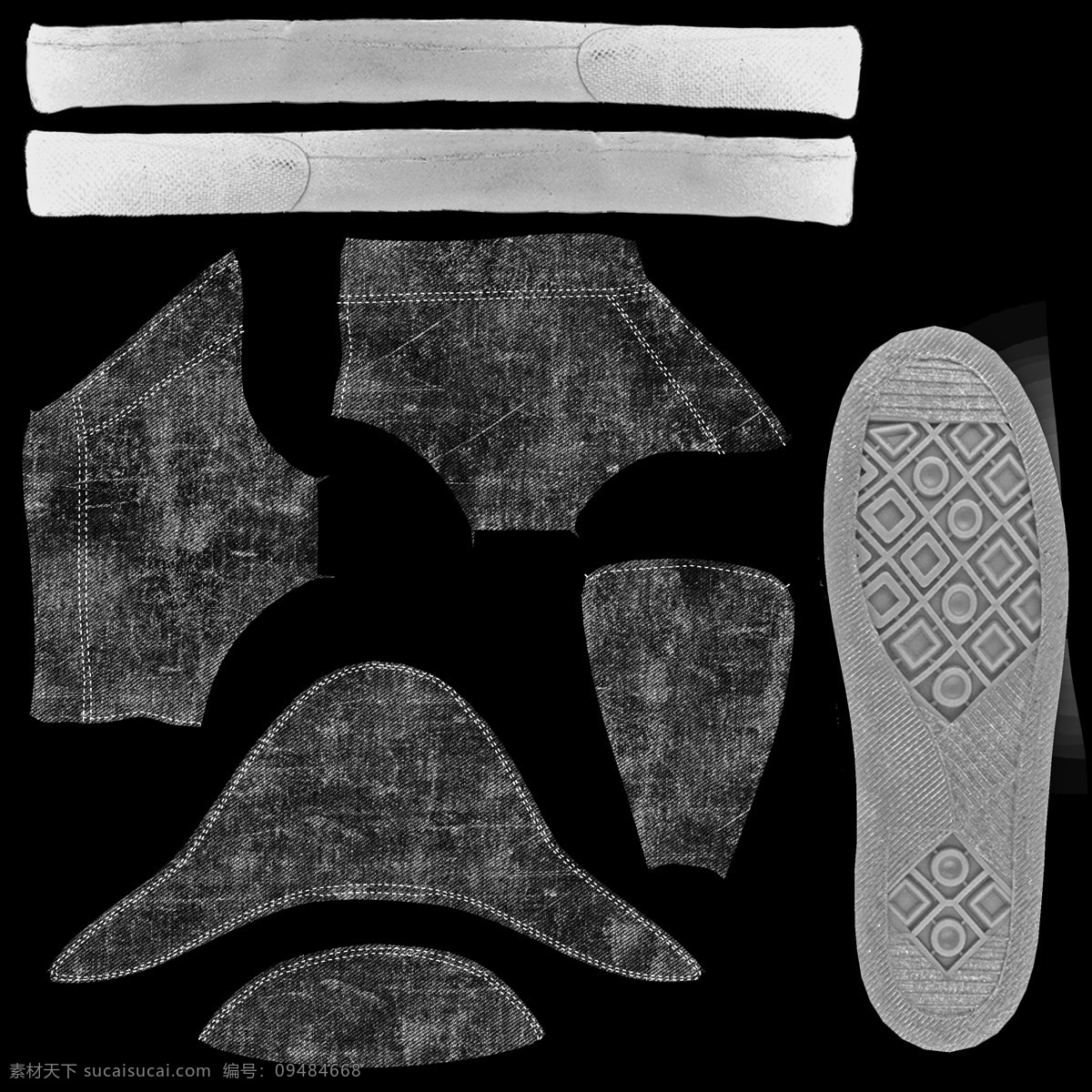 休闲 舒适 黑色 平 板鞋 3d 模型 3d模型 3d渲染 白色 平板鞋 模型素材