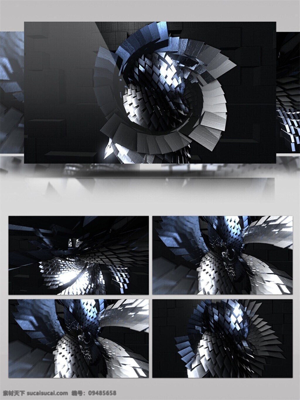 锋利 螺旋 机械 视频 银色 3d 影视后期 视频素材 动态视频素材