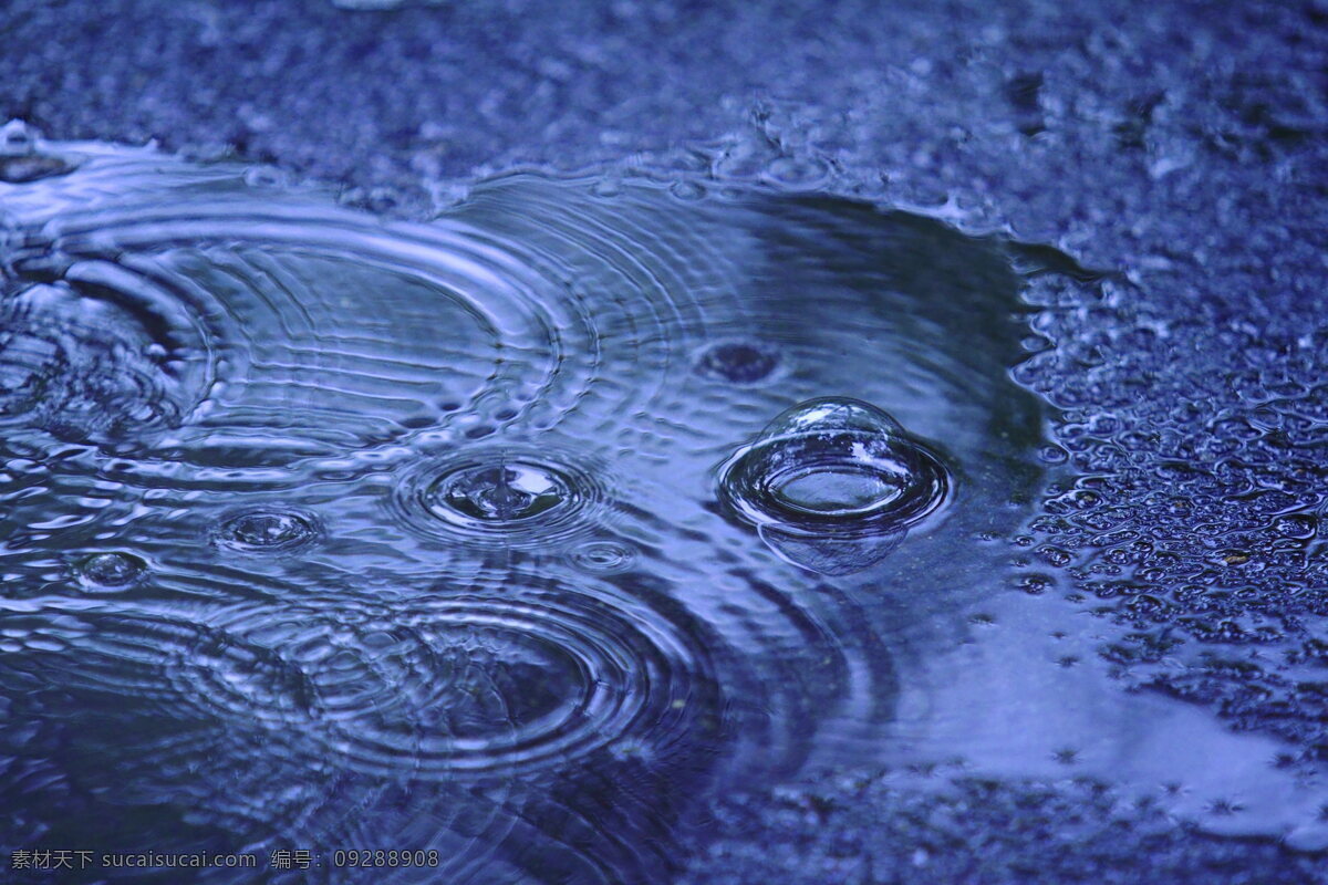 地面雨晕 地面 雨晕 下雨 雨 雨天 下雨天 水滴 雨水 涟漪 水波 生活 生活素材 风 雷 电 生活百科