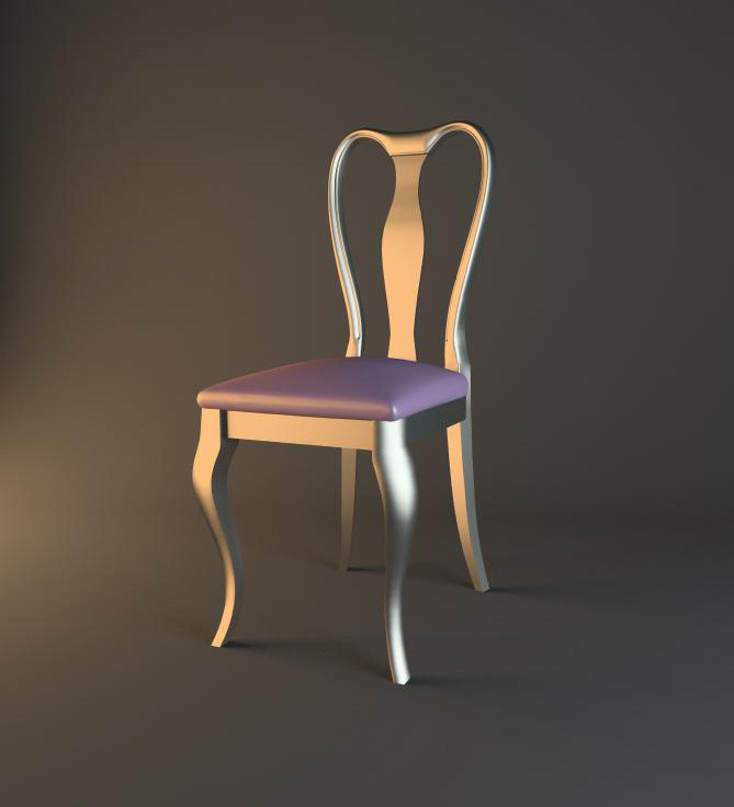 欧式 餐椅 创意 家具 紫色 3d模型素材 家具模型