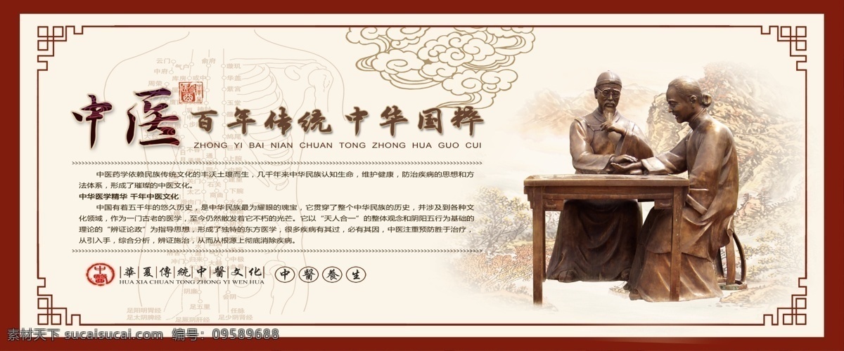 中医 百年 传统 展板 百年传统 中华国粹 医院 楼道展板