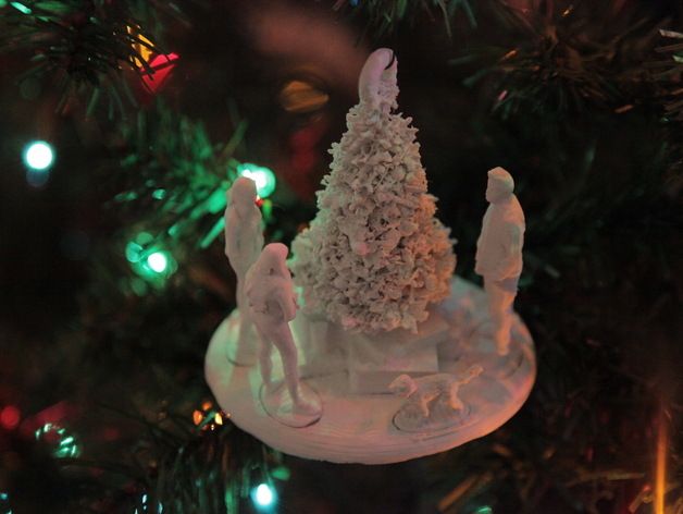 2013 圣诞卡 quietman 3d打印模型 建筑结构模型 makerbotornaments
