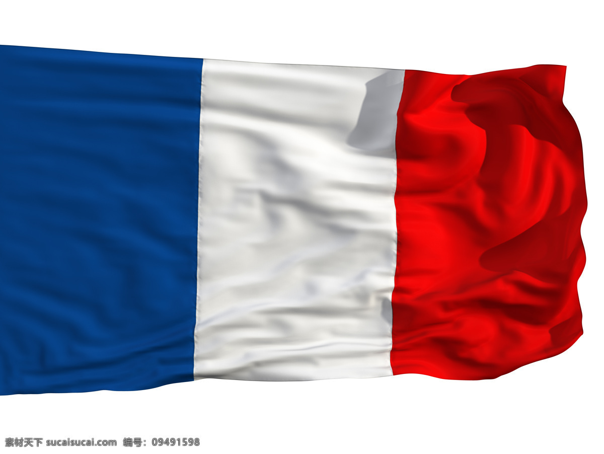 法国 国旗 3d 3d设计 法国国旗 飘扬 旗杆 旗帜 天空 文化艺术 psd源文件