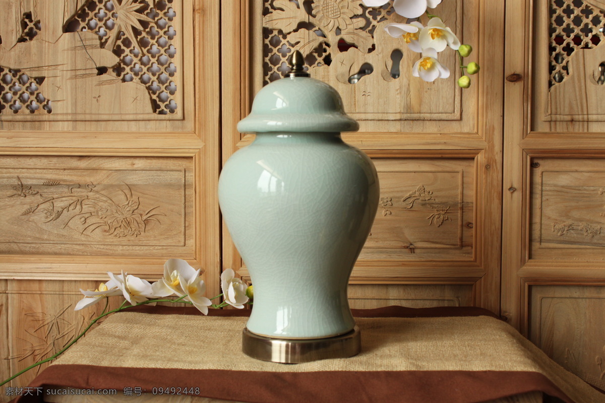 冰 裂纹 陶瓷 工艺品 将军 罐 软装饰品 陶瓷罐 球瓶 摆件 艺术品 文化艺术