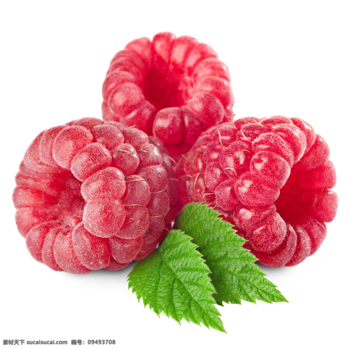 食物 水果 新鲜 可口 美味 树莓 绿叶 水果蔬菜 餐饮美食 白色