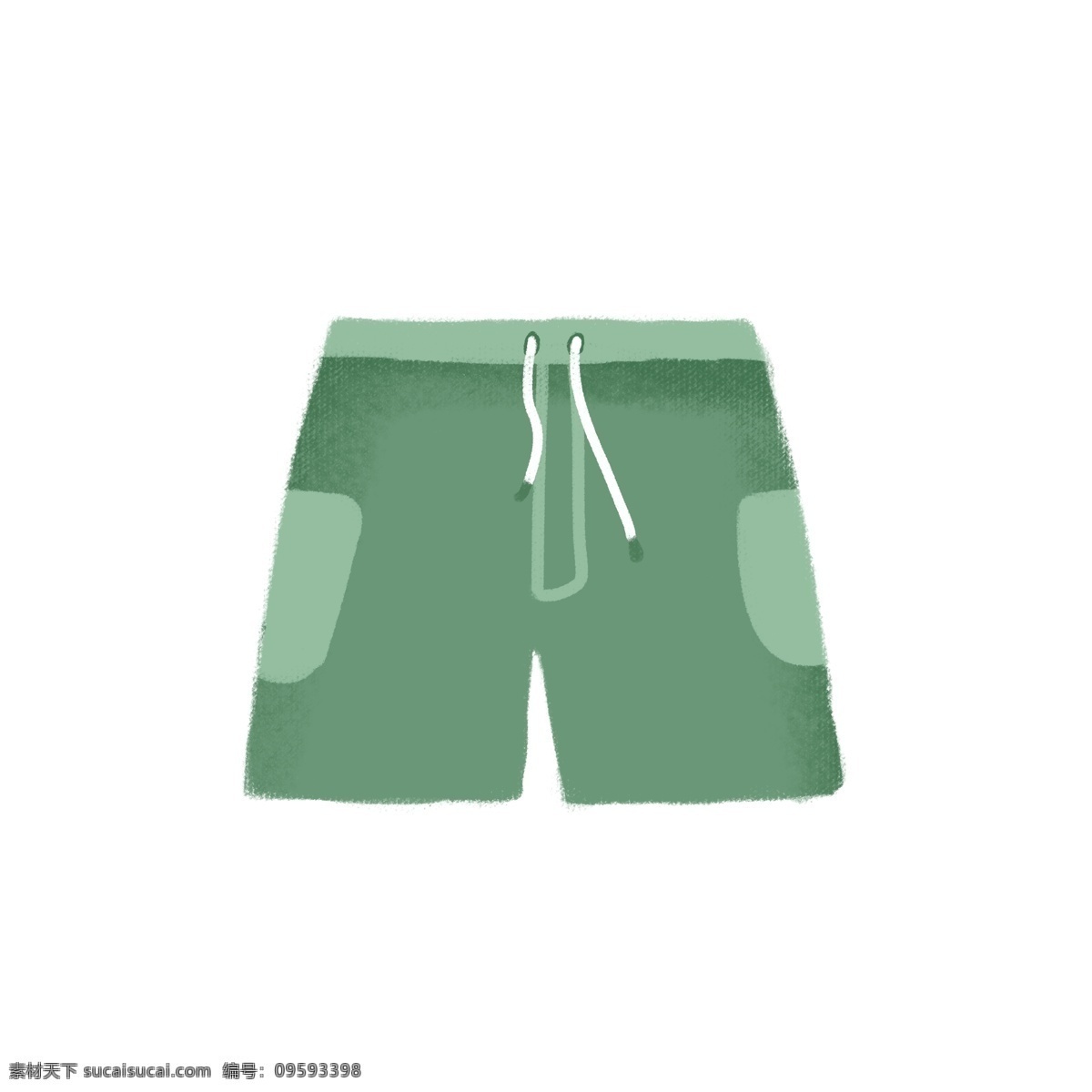绿色 短裤 运动 裤 衣服 元素 童装 服装 裤子 运动裤 下衣
