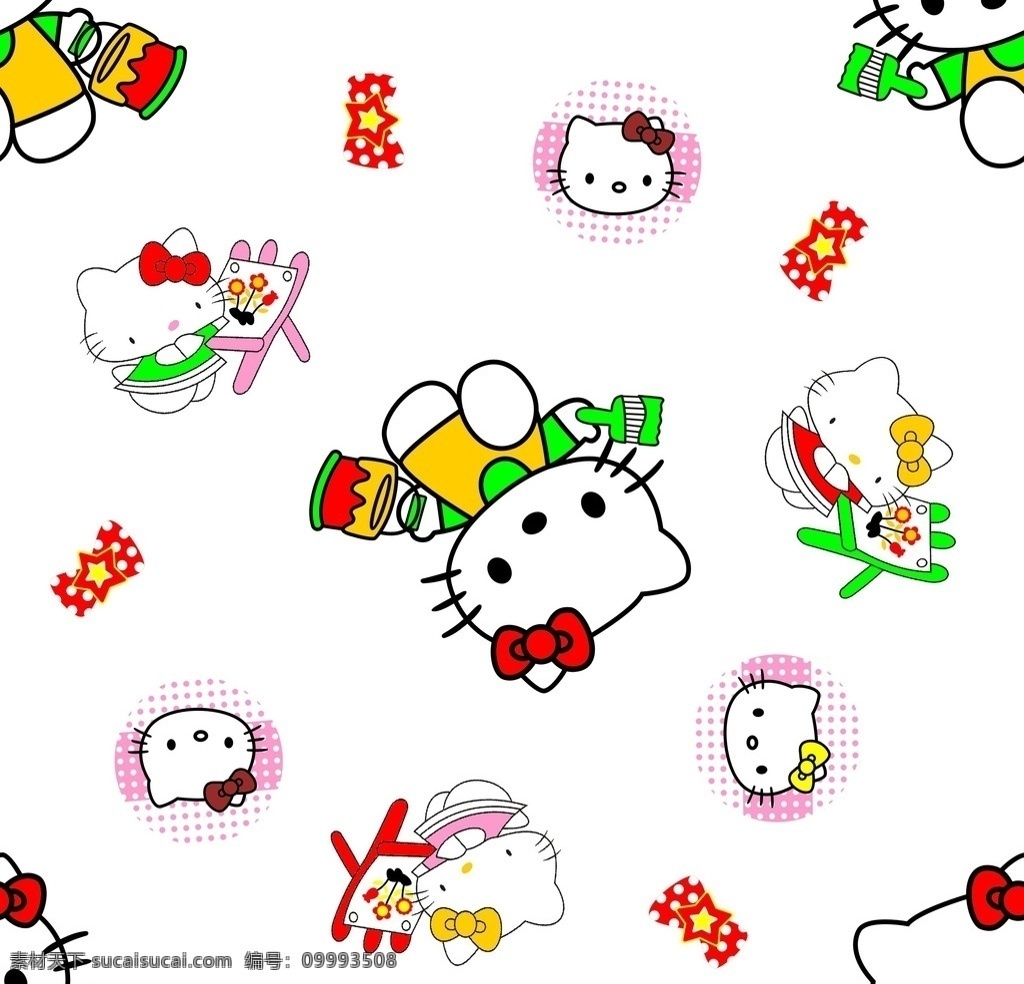 hello kitty kt猫 猫 小猫 匹花 童装匹花 动漫动画