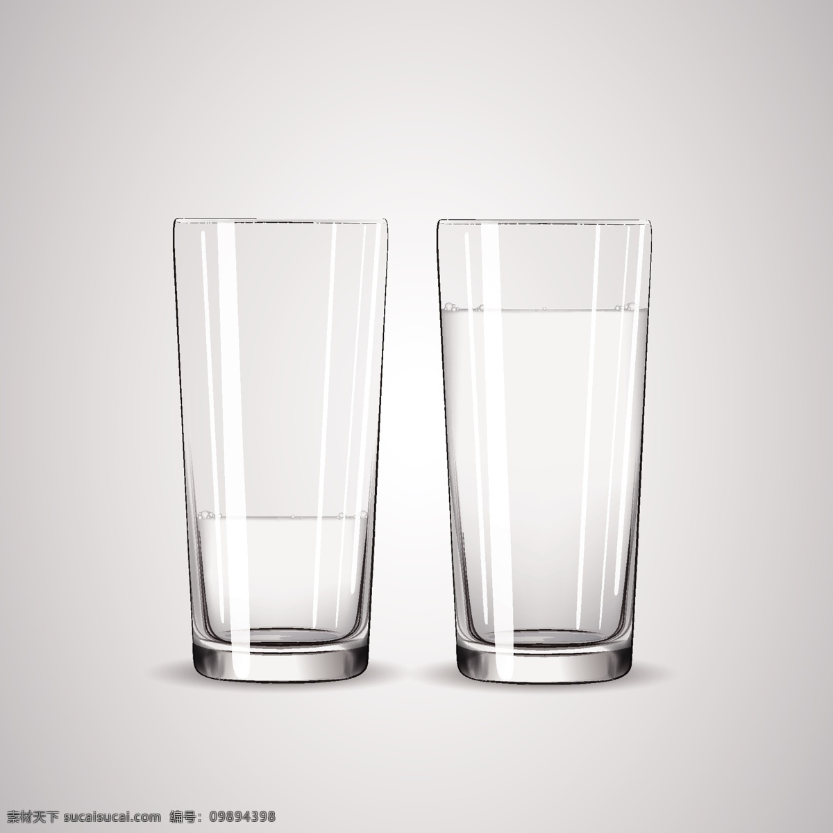 透明玻璃水杯 透明 玻璃杯 水杯 杯子 茶杯 酒杯 插画 背景 海报 画册 生活百科 生活用品 白色