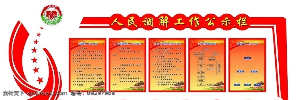 人民调解公示 公示栏 调解工作原则 工作纪律 权利及义务