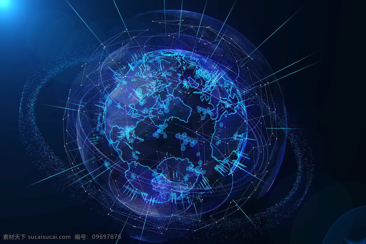 星球 数据 科技 企业 海报 背景