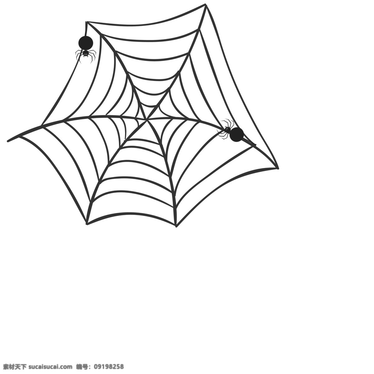 卡通 黑色 蜘蛛网 元素 复活节 蛛网 卡通手绘 手绘蜘蛛网 万圣节 恐怖 卡通蜘蛛网 危险