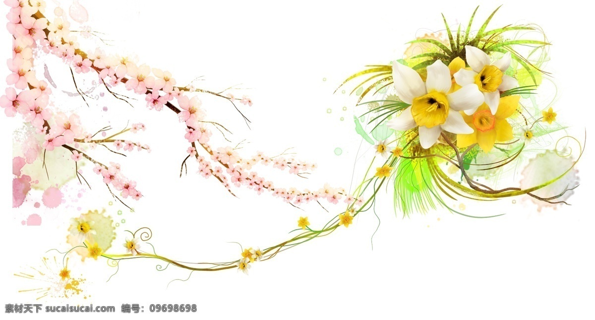 小碎花 水彩花 花纹 背景 舞台背景 广告背景 水彩背景 花纹花朵 底纹边框 花边花纹