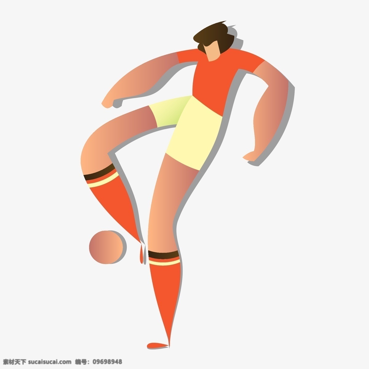 俄罗斯 世界杯 橙色 卡通 运球 人物 矢量 图案 2018 足球 欧冠 矢量足球 冠军 教练 球队 足球装饰 装饰图案 矢量装饰 足球风