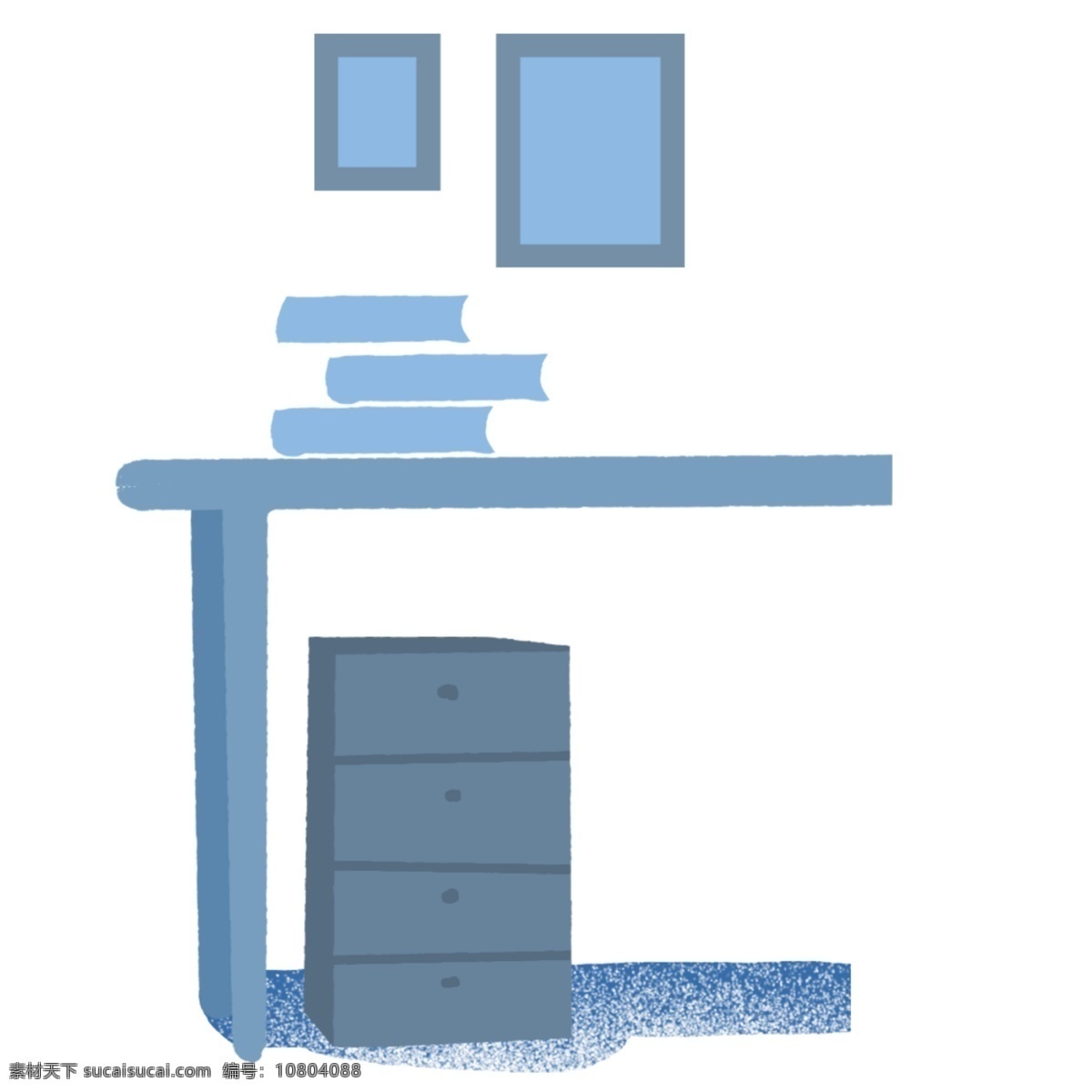 书柜 抽屉 矢量 元素 蓝色书架 书架 书籍 挂画 家居