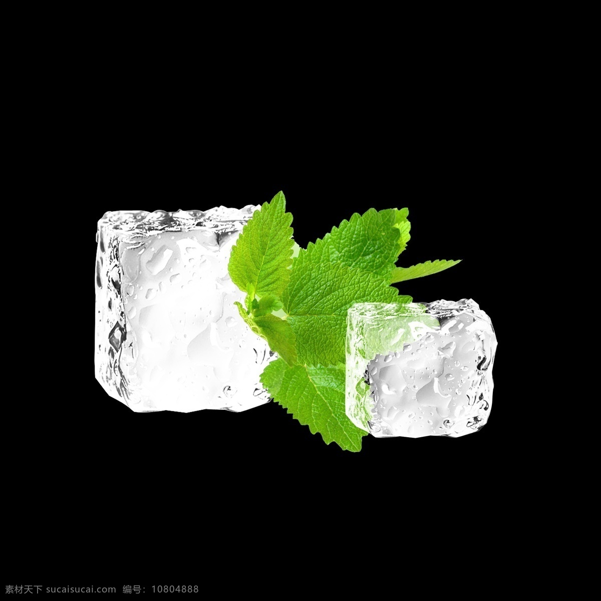 绿叶 冰块 冰晶 元素 薄荷叶 唯美冰块 冰 不规则图形 绿色树叶 几何冰晶 几何冰晶冰块